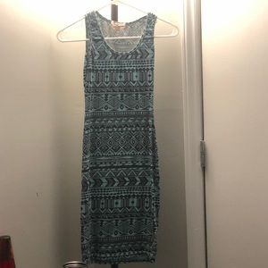 bodycon tribal print dress